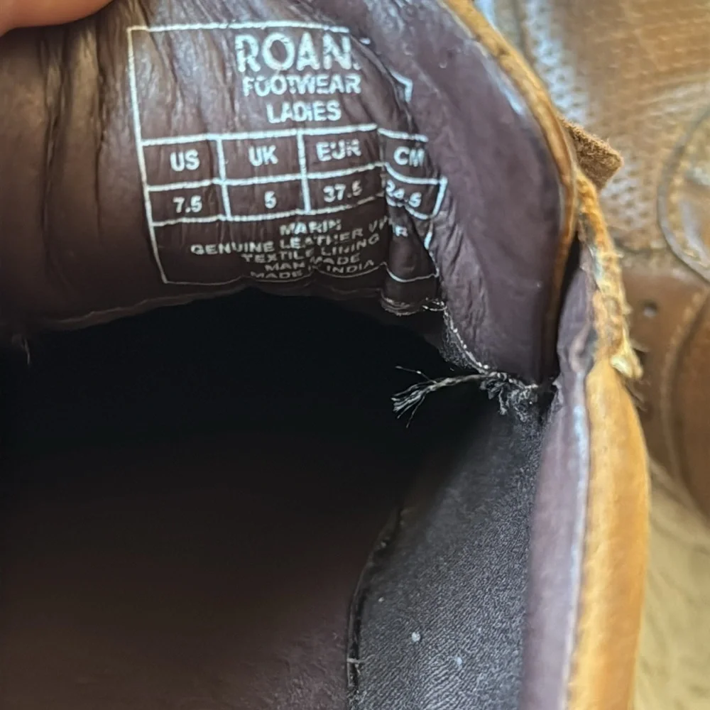 Roan Marin Sneaker Lace up Leather Womens Sneakers shoes size 7.5